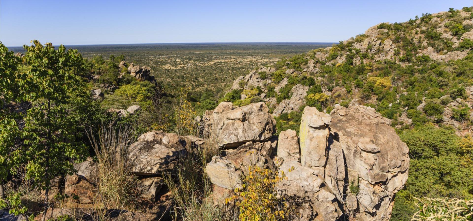 Panorama der Tsodilo Hills, Weltkulturerbe der UNESCO in Botswana