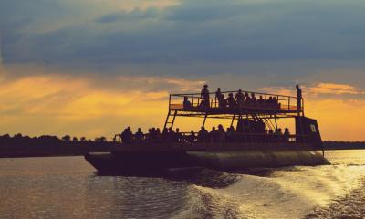 Bootsfahrt auf dem Chobe River im Sonnenuntergang (Sunsetcruise)